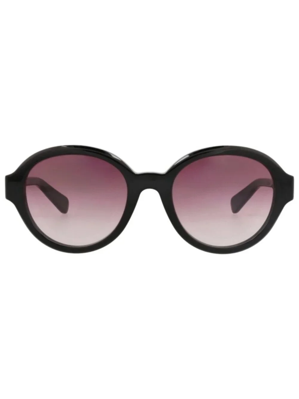 New Chloé Women's Sunglasses Round Oval Recycled Acetate Frame Black Black Red